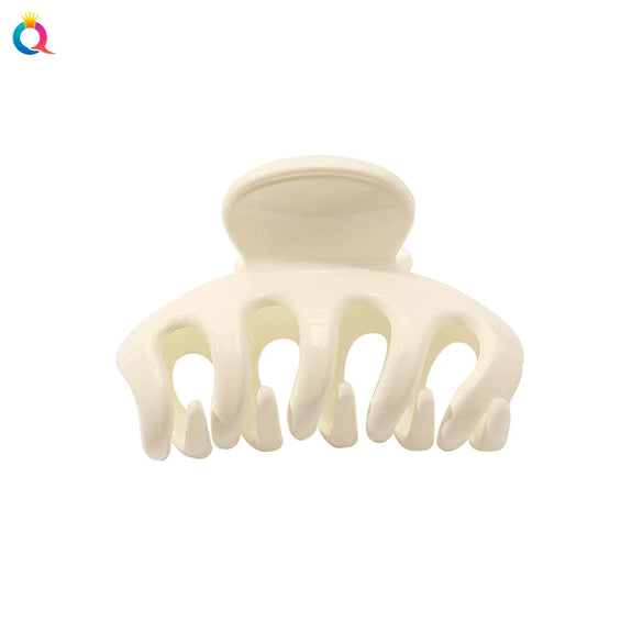 Handmade Pumpkin Shaped Fabric And Iron Hair Claw Clip For Women With Frosted Finish Wholesale Hair Accessory