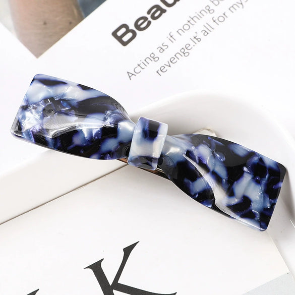 Handmade Red Acrylic Acetate Bow Hair Clip For Women Elegant Side Hairpin For Bangs And Everyday Styling