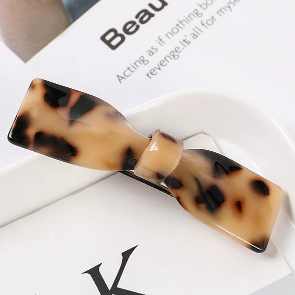 Handmade Red Acrylic Acetate Bow Hair Clip For Women Elegant Side Hairpin For Bangs And Everyday Styling