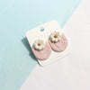 Handmade Resin Daisy Flower Earrings With Silver Needles For Women Wholesale Retro Floral Jewelry