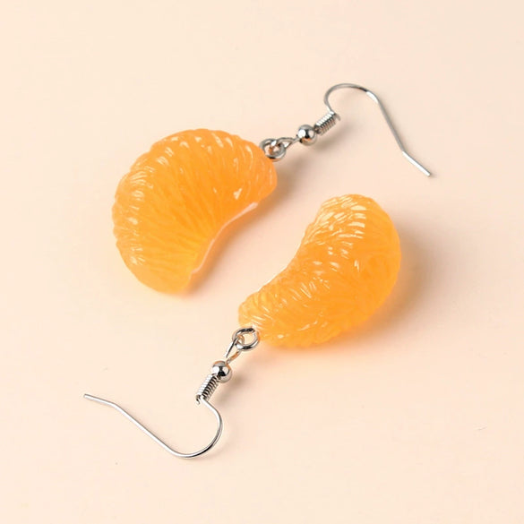 Handmade Resin Fruit Earrings For Women Cute Grape Banana Orange And Watermelon Foodinspired Ear Jewelry