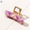 Handmade Retro Acrylic Geometric Hair Claw Clip For Women With Acetate Style Design