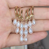 Handmade Retro Style Natural Freshwater Pearl Earrings 925 Silver Rice Shape And Droplet Shape