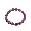 Handmade Retro Tourmaline Elastic Rope Bracelet With Irregular Pith Shape And Beaded Pattern