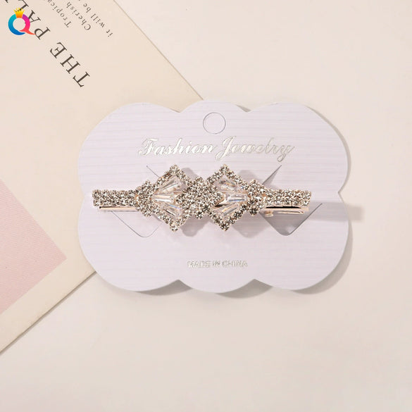 Handmade Rhinestone Heart Hair Claw Clip For Women Sparkling Bangs Grip Hair Accessory
