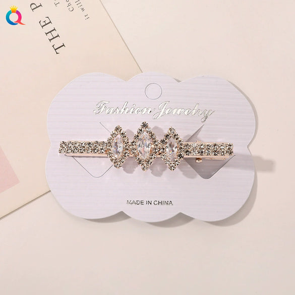Handmade Rhinestone Heart Hair Claw Clip For Women Sparkling Bangs Grip Hair Accessory