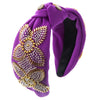 Handmade Rice Beads Flower Wide Headband Women's Hair Accessories