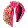Handmade Rice Beads Flower Wide Headband Women's Hair Accessories