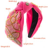 Handmade Rice Beads Flower Wide Headband Women's Hair Accessories