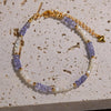 Handmade S925 Sterling Silver Natural Tanzanite Geometric Women's Necklace Regular Chain
