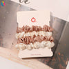 Handmade Satin Hair Tie Set For Women Thin Ponytail Scrunchies With Stylish Personality Design