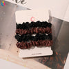 Handmade Satin Hair Tie Set For Women Thin Ponytail Scrunchies With Stylish Personality Design
