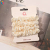 Handmade Satin Hair Tie Set For Women Thin Ponytail Scrunchies With Stylish Personality Design