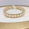 Handmade Silk Wrap Multibead Freshwater Pearl Bracelet With Copper Alloy And Gold Line For Women