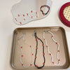 Handmade Small Fresh Cute Cherry Beaded Necklace And Bracelet With Artificial Crystal And Fruit Pattern For Women