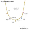 Handmade Small Fresh Niche Women's Clavicle Necklace With Zircon And Natural Stone Beads Geometric Style Electroplating Treatment Regular Chain