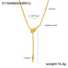 Handmade Snake Head Stainless Steel Necklace With Geometric Pattern And Electroplating For Women