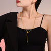 Handmade Snake Head Stainless Steel Necklace With Geometric Pattern And Electroplating For Women