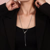 Handmade Snake Head Stainless Steel Necklace With Geometric Pattern And Electroplating For Women