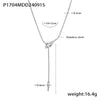 Handmade Snake Head Stainless Steel Necklace With Geometric Pattern And Electroplating For Women