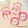 Handmade Soft Clay Beaded Women's Bracelet With Alloy Pendant And Letters Numbers Text Pattern