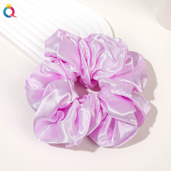 Handmade Solid Color Cloth Scrunchie Hair Tie For Women Loose Fit Personality Hair Accessory