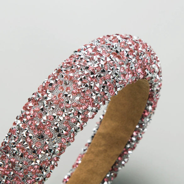 Handmade Sponge Diamond Widebrimmed Headband Geometric Style Hair Accessories For Women