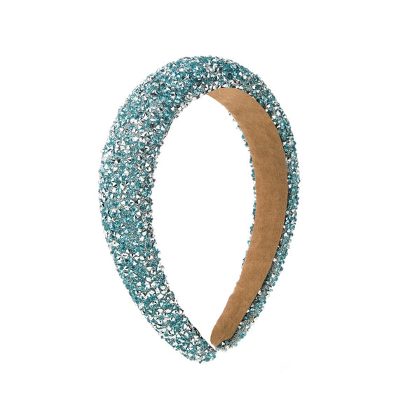Handmade Sponge Diamond Widebrimmed Headband Geometric Style Hair Accessories For Women