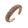 Handmade Sponge Diamond Widebrimmed Headband Geometric Style Hair Accessories For Women