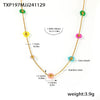 Handmade 316L Stainless Steel And Glazed Beads Jewelry Set With Imported Japanese Glass Beads Light Luxury Style Electroplated Necklace And Bracelet