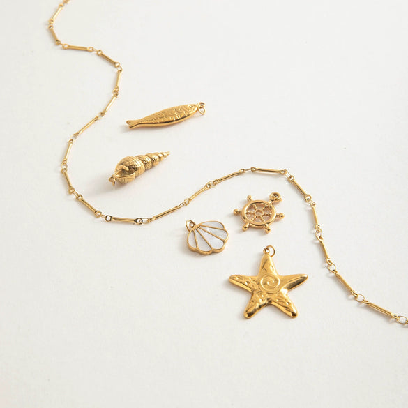 Handmade Stainless Steel And Titanium Steel Geometric Chain Necklace Jewelry With Electroplating For Women