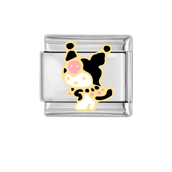Handmade Stainless Steel Bracelet With Cartoon Characters And Dripping Oil Design For Women