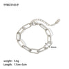 Handmade Stainless Steel Chain Necklace And Bracelet For Women Retro Geometric Style Vacuum Real Gold Electroplating In Pvd Furnace Jewelry Wholesale