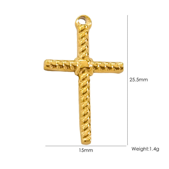 Handmade Stainless Steel Cross Jewelry Accessories With Electroplating Process And Classic Fashion Style