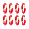 Handmade Stainless Steel Ear Buckle With Enamel Color And Oil Drop Design Geometric Style Electroplated