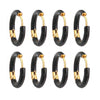 Handmade Stainless Steel Ear Buckle With Enamel Color And Oil Drop Design Geometric Style Electroplated