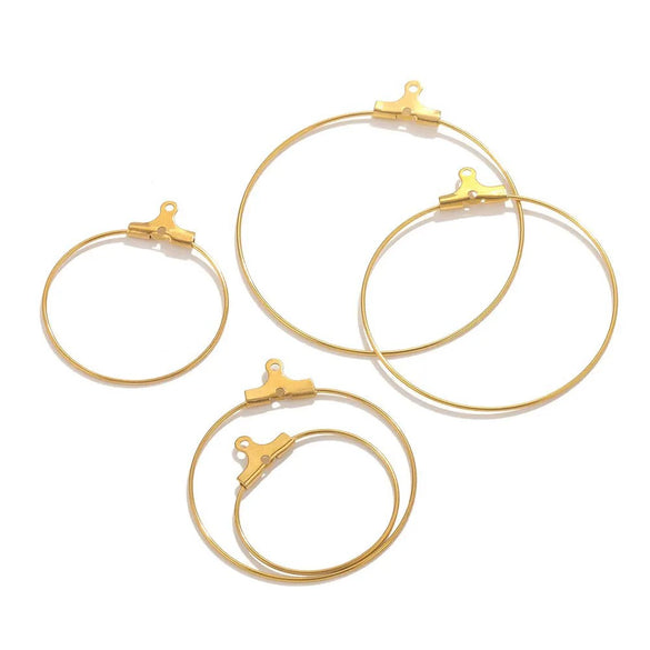 Handmade Stainless Steel Geometric Earrings And Hair Accessories With Electroplating