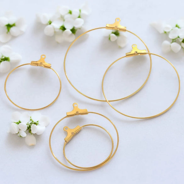 Handmade Stainless Steel Geometric Earrings And Hair Accessories With Electroplating