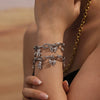 Handmade 316L Stainless Steel Geometric Pattern Women's Fashion Electroplated Bracelet With Bear Love Bow Multiaccessories