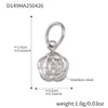 Handmade 316L Stainless Steel Geometric Pattern Women's Fashion Electroplated Bracelet With Bear Love Bow Multiaccessories