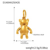 Handmade 316L Stainless Steel Geometric Pattern Women's Fashion Electroplated Bracelet With Bear Love Bow Multiaccessories