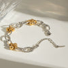 Handmade Stainless Steel Geometric Style Ball Bead Chain Bracelet With Electroplating Jewelry