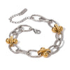 Handmade Stainless Steel Geometric Style Ball Bead Chain Bracelet With Electroplating Jewelry
