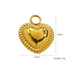 Handmade Stainless Steel Heartshaped Love Series Necklace Earrings Bracelet Pendant Accessories With 14K Gold Electroplating