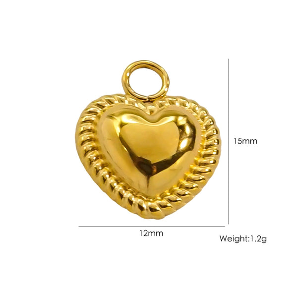 Handmade Stainless Steel Heartshaped Love Series Necklace Earrings Bracelet Pendant Accessories With 14K Gold Electroplating
