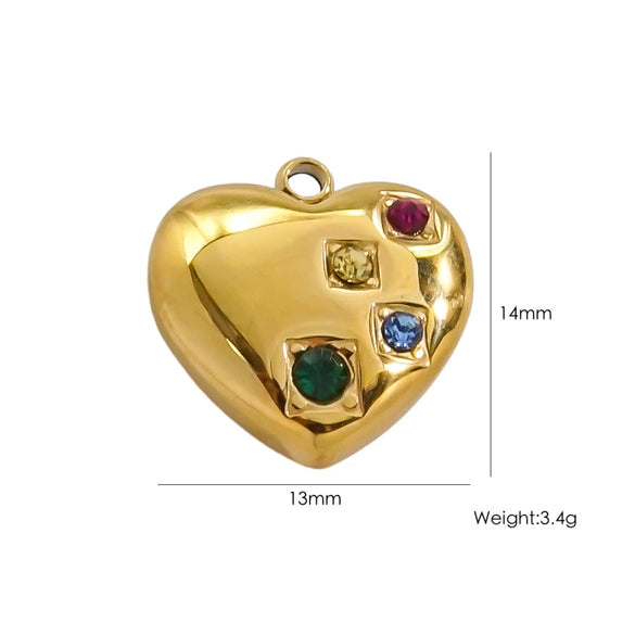 Handmade Stainless Steel Heartshaped Love Series Necklace Earrings Bracelet Pendant Accessories With 14K Gold Electroplating