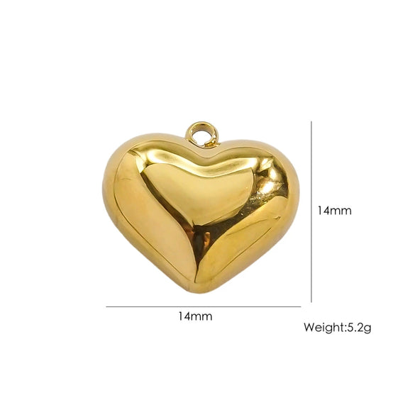 Handmade Stainless Steel Heartshaped Love Series Necklace Earrings Bracelet Pendant Accessories With 14K Gold Electroplating