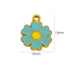 Handmade Stainless Steel Jewelry Accessories Pendant With Dripping Oil Treatment Flower Pineapple Rainbow Love Design