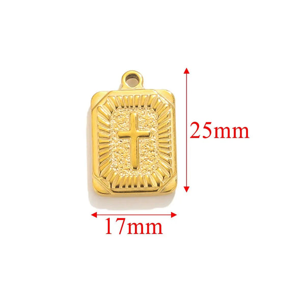Handmade Stainless Steel Jewelry Accessories With Totem Pattern And 18K Electroplating For Pendant Bracelet Necklace