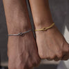 Handmade Stainless Steel Knot Snake Chain Necklace And Clavicle Chain Bracelet With Electroplated Real Gold Color Preservation For Women Geometric Pattern